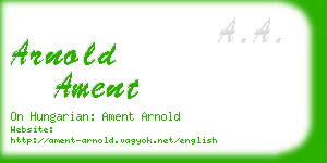 arnold ament business card